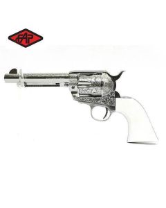 Pietta 1873 Deluxe Engraved Nickel Finish 380 Blank Firer