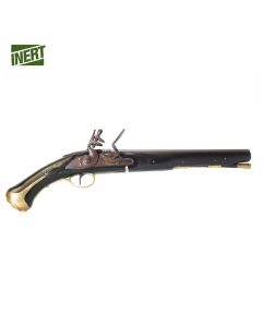 English Pattern Dragoon Flintlock Inert Pistol Antique Finish 