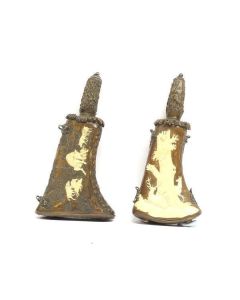 Pair of German Horn Flasks Circa 1780