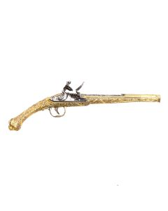 Fine Greek Silver Gilt Mounted Flintlock Holster Pistol
