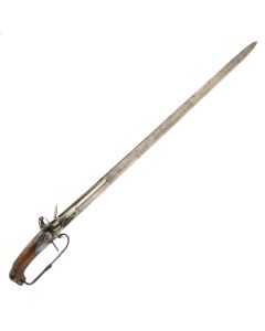 German Combined Hunting Sword And 40-Bore Flintlock Pistol