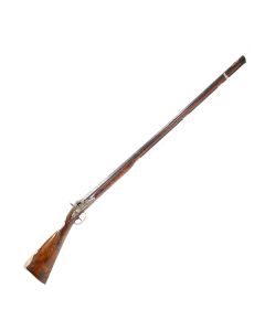 Very Fine Austrian 22 Bore Percussion Silver & Gold Mounted Sporting Gun