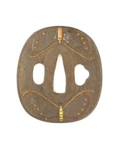 Japanese Sword Guard Tsuba Made From Iron