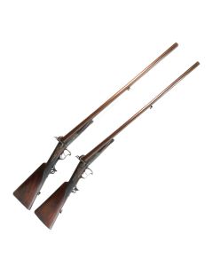 Pair of 12 Bore Double Barrel Austrian Pinfire Shotguns by Joh.Springer Vorm