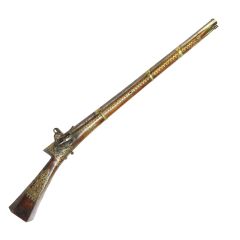 40 Bore Ottoman Balkan Miquelet Lock Rifle With Rifled Barrel